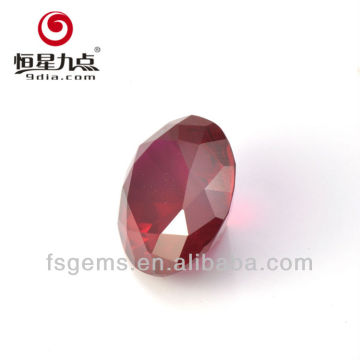 Oval shape Facet Cut Synthetic Ruby Red Corundum